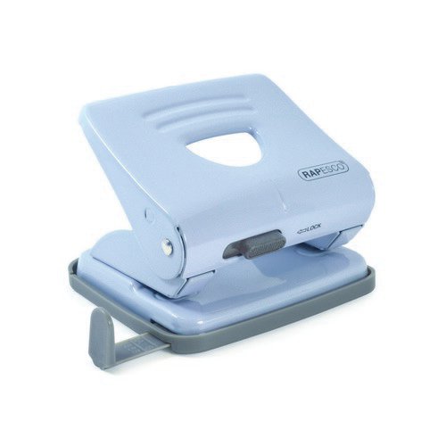 Rapesco 825 2-Hole Metal Punch 25 Sheets Powder Blue