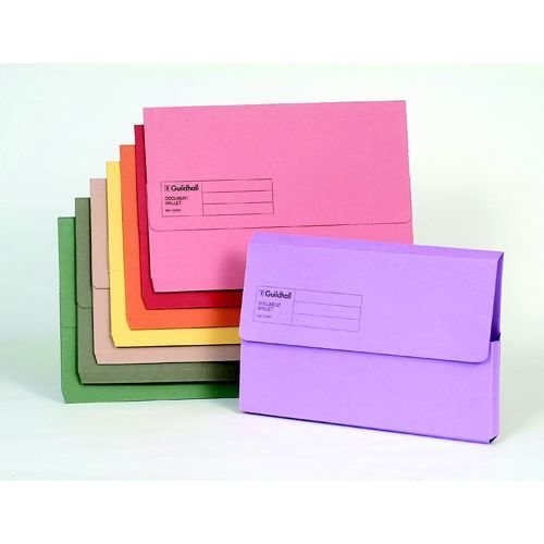 Guildhall Foolscap Document Wallet Assorted Pack 50