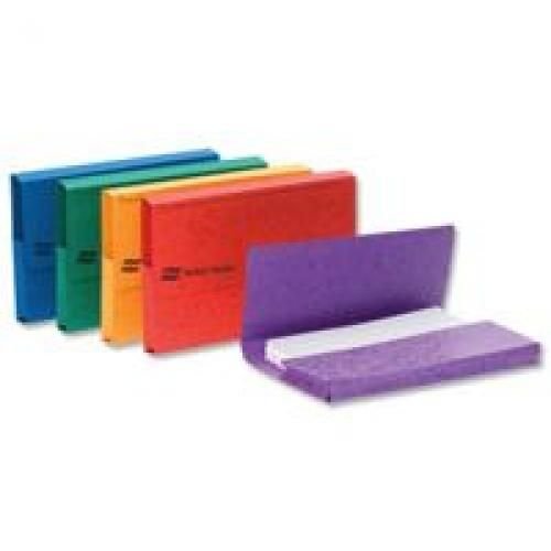 Europa A3 Full Flap Pocket Wallet Pressed Board Assorted Colours Pack 25
