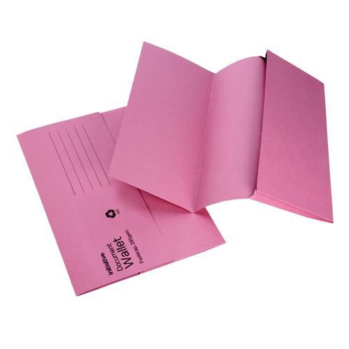 Initiative Document Wallet Foolscap Medium Weight 285gsm Pink