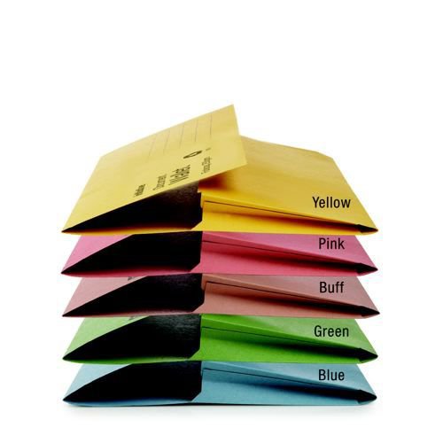 Initiative Document Wallet Foolscap Medium Weight 285gsm Assorted Pack 50 Document Wallets PW9349