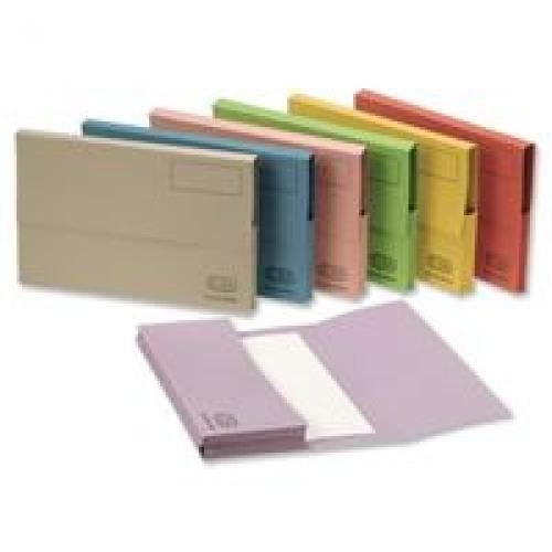 Elba Guidex Document Wallet Foolscap Pink Pack 50