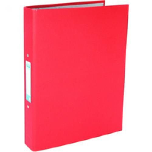 Elba Coloured Paper On Board Ring Binders Red