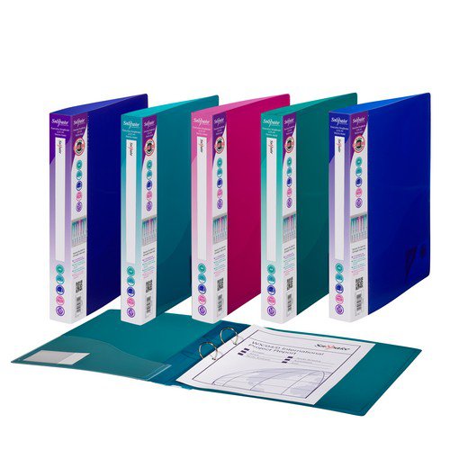 Snopake Ring Binder Executive 2 25mm A4 Electra Assorted Pack 10