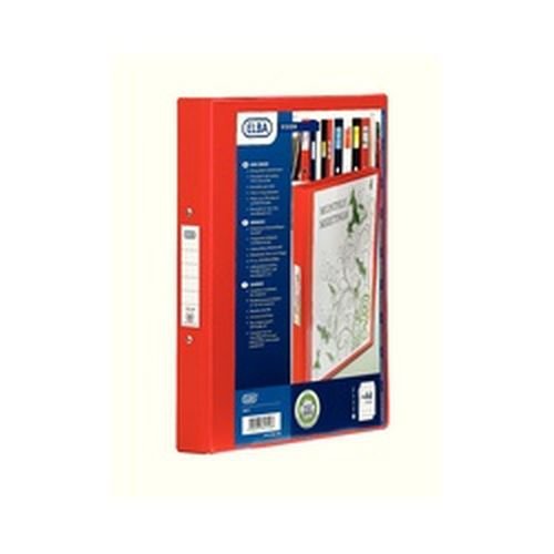 Elba Vision Ring Binder A4 25mm Capacity 30mm Spine 2 ORing Red