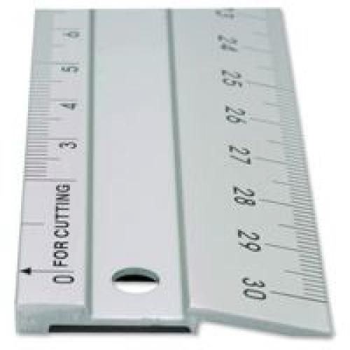 Linex Hobby Cutting Ruler Anti-Slip Light Aluminium 1 Bevelled Side 1 Plain Side 50cm