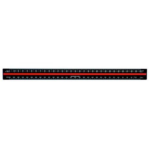 Linex Scale Ruler Triangular Aluminium Colour-Coded Scales 1-1 To 1-2500