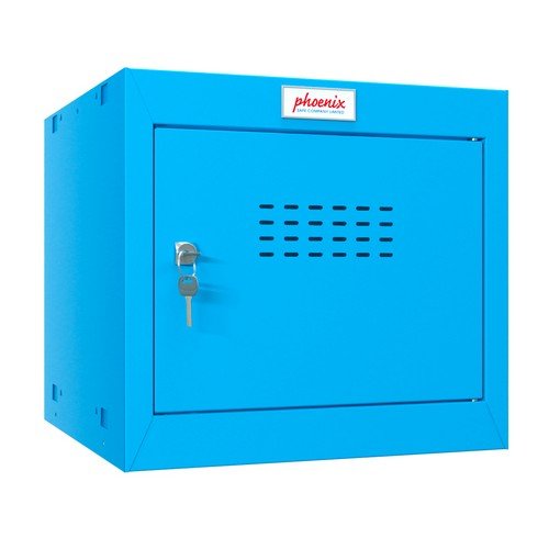 Phoenix CL Series CL0344BBK Size 1 Cube Locker in Blue with Key Lock