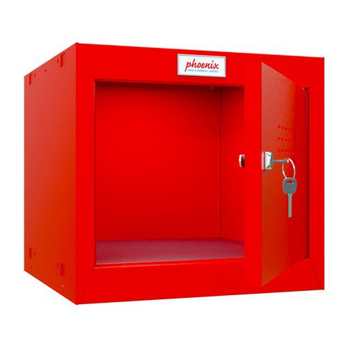Phoenix CL Series CL0344RRK Size 1 Cube Locker in Red with Key Lock
