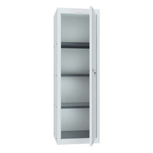 Phoenix CL Series CL1244GGK Size 4 Cube Locker in Light Grey with Key Lock