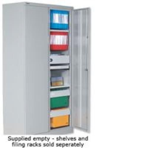 Bisley 2 Door Cupboard Supplied Empty 1829mm High Flat Goose Grey