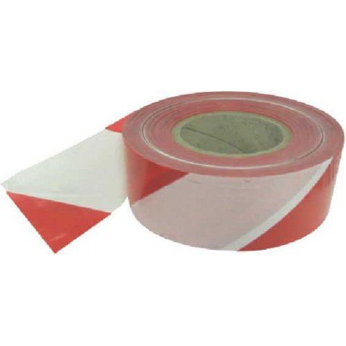Non-Adhesive Polythene Barrier Tape Red/White 75mm x 500m