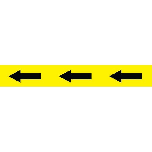 Social Distancing Self Adhesive Floor Tape (50mm x 33m) Black/Yellow Arrow