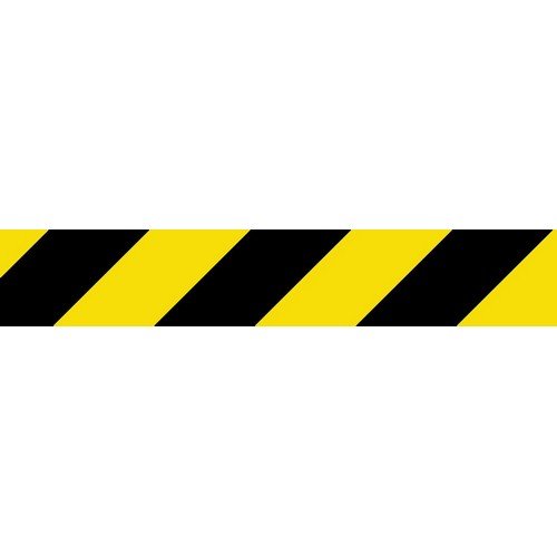 Social Distancing Self Adhesive Floor Tape (50mm x 33m) Black/Yellow Chevron