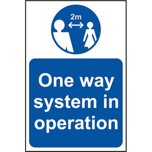 Lightweight and sturdy Correx A-Board (Blue) One Way System In Operation
