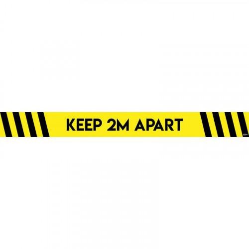Avery COVID-19 Yellow/Black Social Distance Floor Sticker 1000x140mm 2 per pack