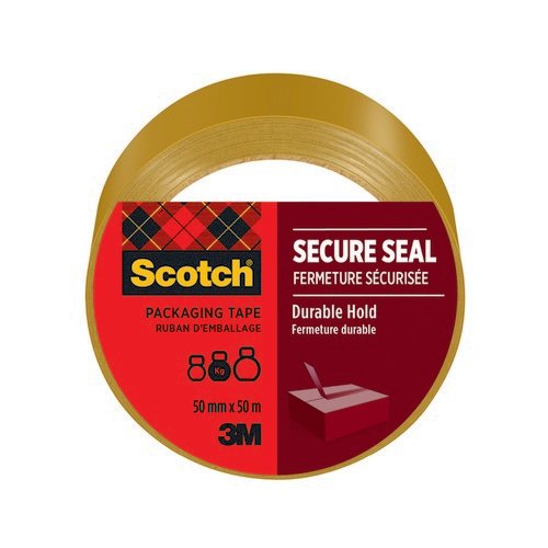 Scotch Secure Seal Packaging Tape Brown 50mmx50m Roll 7100300848