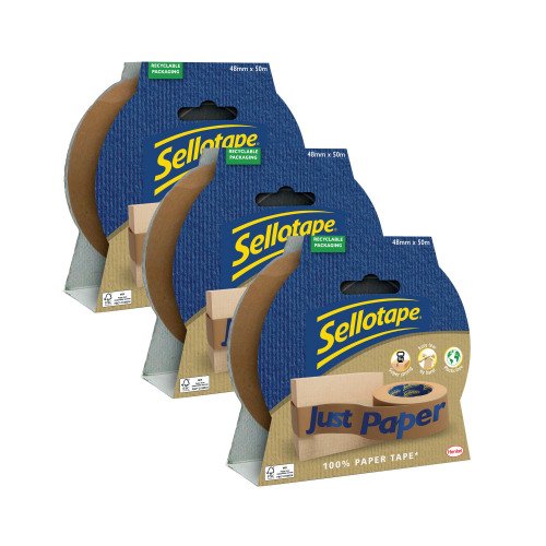 Sellotape Packaging Paper Tape 48mm x 50m 2 for 1