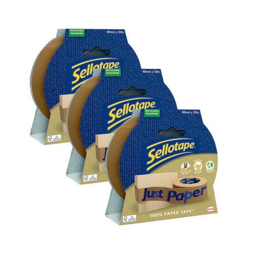 Sellotape Packaging Paper Tape48mm x 50m 2 for 1