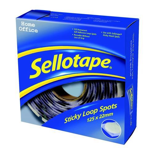 Sellotape Sticky Loop Spots 22mm Pack 125
