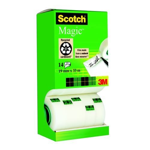 3M Scotch Magic Tape 19mmx33m Pack 12 + 2 Rolls Free