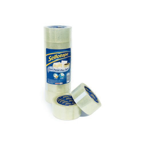 Sellotape Parcel Plus Packaging Tape 50mm x 66m Clear Adhesive Tape SE9352