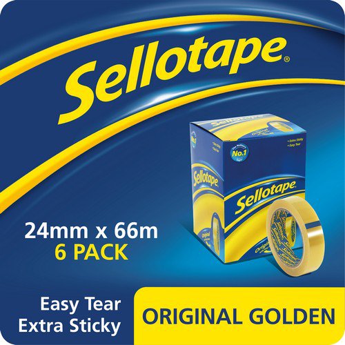 Sellotape Original Golden Tape 24x66 Adhesive Tape SE9383