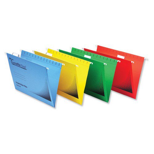 Rexel Crystalfile Fcap Suspension File 15mm Blu 50s