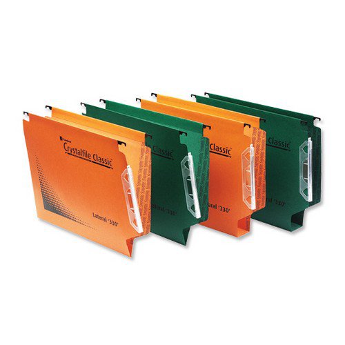 Rexel Crystalfile Cls 330 Lat File 50mm Grn 50s