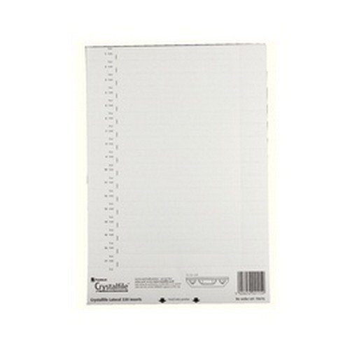 Rexel Crystalfile 330 Ltrl File Insert Wht 25