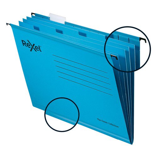 Rexel Classic Suspension File A4 Blue Pack 10