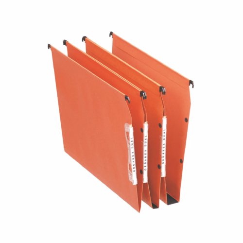 Esselte Orgarex Lateral File 15mm Orange Pack 25