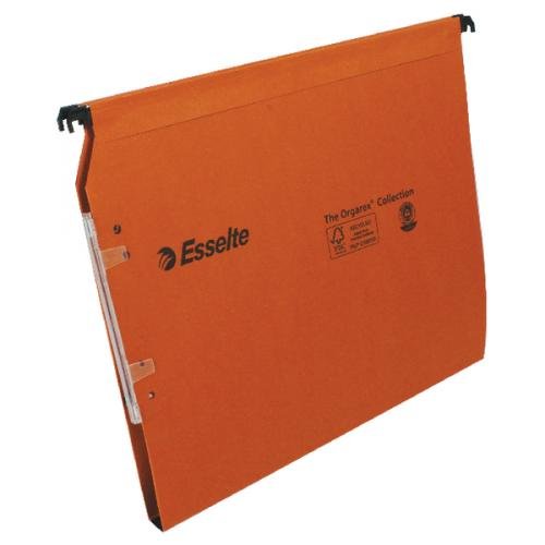 Esselte Orgarex Lateral File 30mm Orange Pack 25