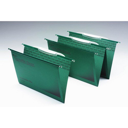 Rexel Crystalfile Suspension File A4 Green 50s