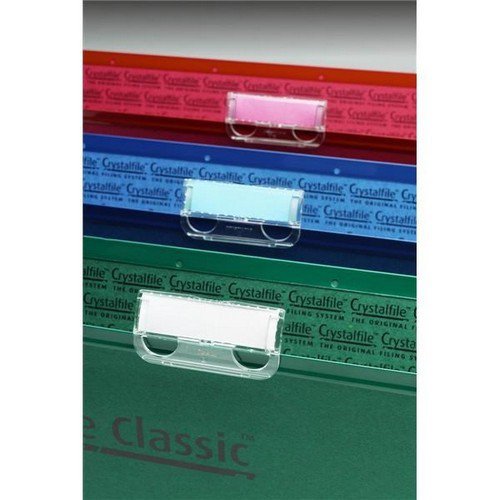 Rexel Crystalfile Tabs Clear 50s