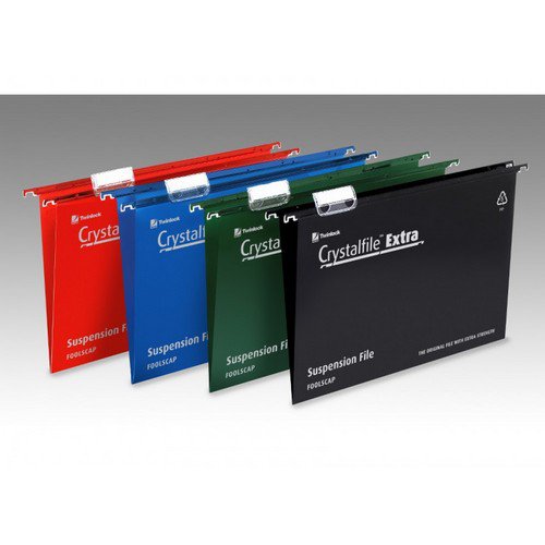 Rexel Crystalfile Xtra 30mm FC Blk 25s