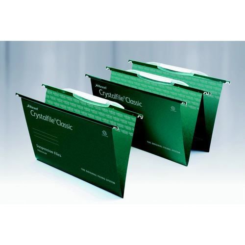 Rexel Crystalfile Link File Foolscap Grn 50s