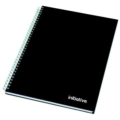 Initiative Hardback Twinwire Bound Notebook A4 Feint Ruled Perforated 70gsm 160 Pages