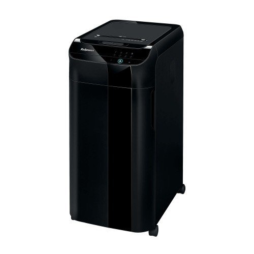 Fellowes Shredder 450 Sheet Cross Cut Shredder AutoMax 450C Shredder  68 Litre Bin High Security P4