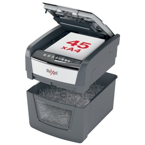 Rexel Optimum AutoFeed 45X Automatic Cross Cut Paper Shredder Black
