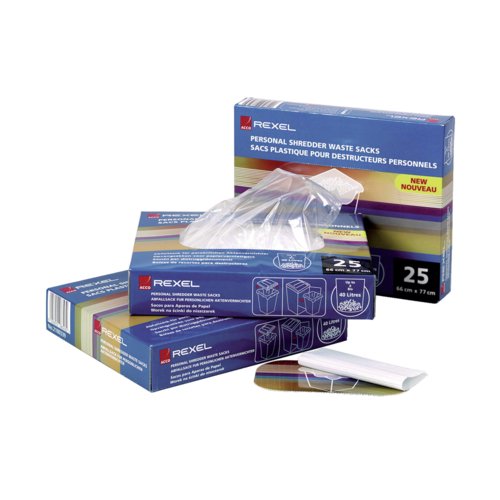 Rexel Shredder Waste Sacks 115 Litres 40070 Pack 100