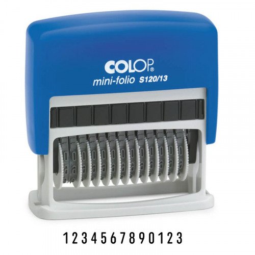 COLOP S120/13 Mini SelfInking Numbering Stamp  4mm 12 Bands