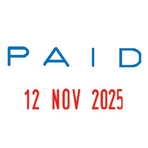 Colop Self Inking Mini Text and Date Stamp PAID