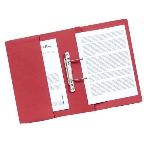 Guildhall Heavyweight Foolscap Transfer Pocket Spiral File Red