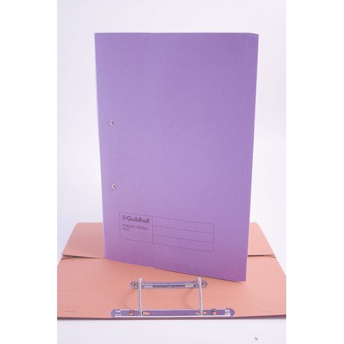 Guildhall Pocket Spiral File Foolscap Mauve