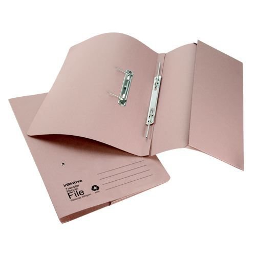Initiative Transfer Spring File With Pocket Foolscap 285gsm Buff 