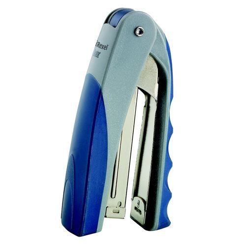 Rexel Centor Standup Half Strip Stapler Silver/Black