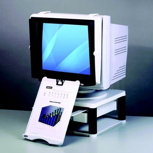Fellowes Monitor Riser Plus Monitor Stand With Storage Drawer & Copy Holder