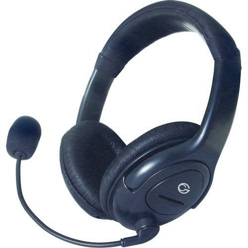 HP512 Stereo PC OnEar Headset with Boom Mic & Volume Control  Black Headsets & Microphones TA3070