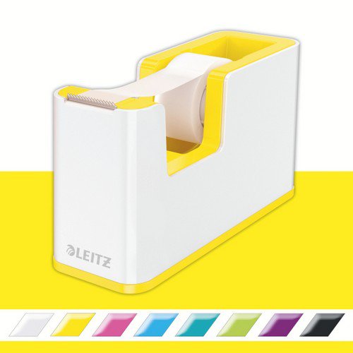 Leitz Tape Dispenser WOW Duo Colour White/Yellow